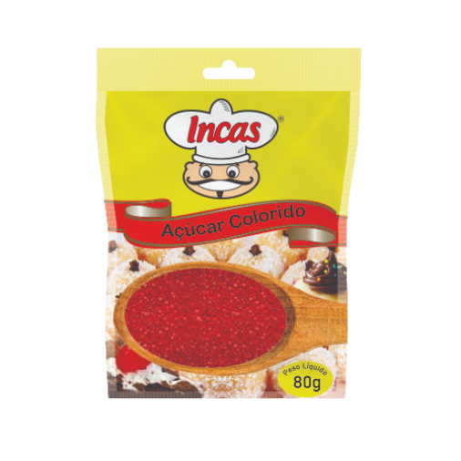 acucar de cor vermelho